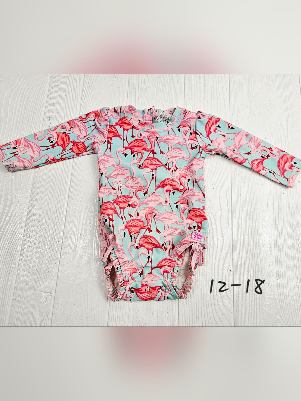 Ruffle Butts Flamingo Swimsuit 12-18M